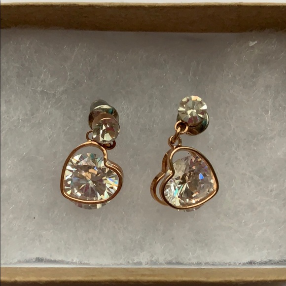 Jewelry - Rose Gold Heart Earrings